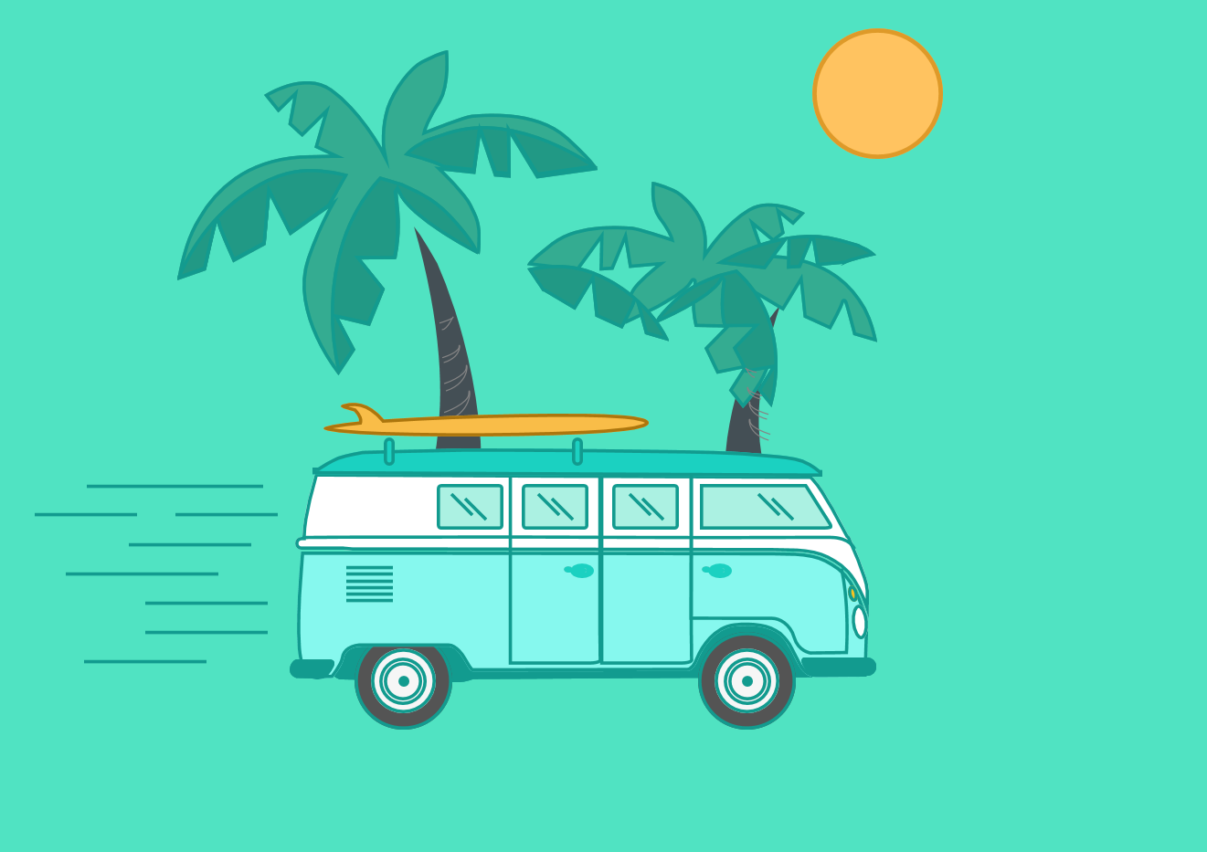 旅游风景插画Axure原型素材