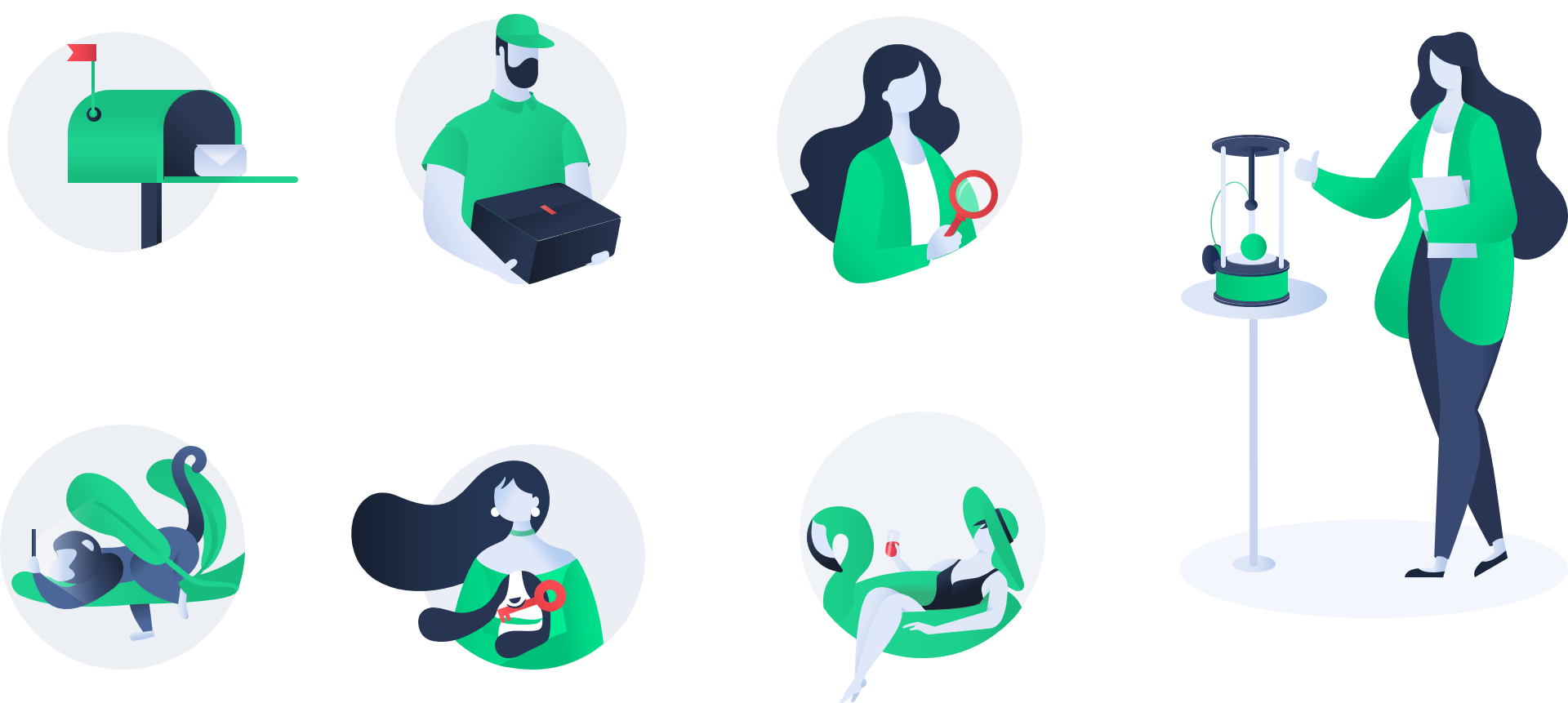 7个亮色移动与互联网Axure原型插画